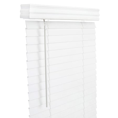 Living Accents Living Accents Faux Wood 2 in. Blinds 35 in. W X 60 in. H White Cordless FAX3560WH